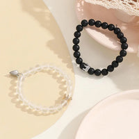 Handmade Crown Beaded Couple Bracelets – Glow-in-the-Dark Matching Set