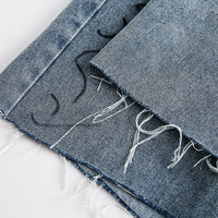 Men's Distressed Graffiti Jeans – Cropped Denim Pants