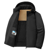 Men's Heavy-Duty Winter Jacket - Windproof Cotton Hoodie with Fleece Lining (Army Green, Black, Navy & More)