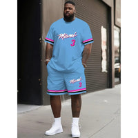 Men's Christian Casual 3D Printed T-Shirt & Shorts Two-Piece Set - Summer Sports Outfit