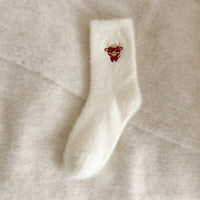 Cozy Fleece-Lined Women's Socks - Warm, Thick & Perfect for Autumn & Winter - One Size Fits Most
