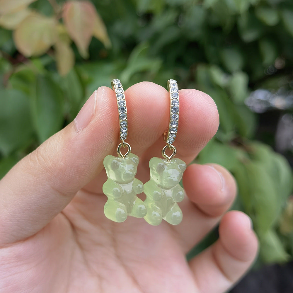 Creative Candy Color Bear Gummy Earrings What Else You Got?