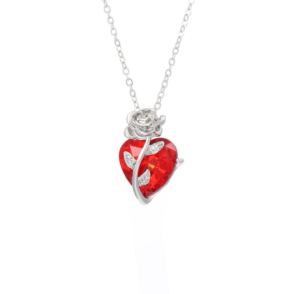 Punk Rose Love Necklace Fashion Personality Heart-shaped Clavicle Chain Pendant Necklace For Valentine's Day What Else You Got?