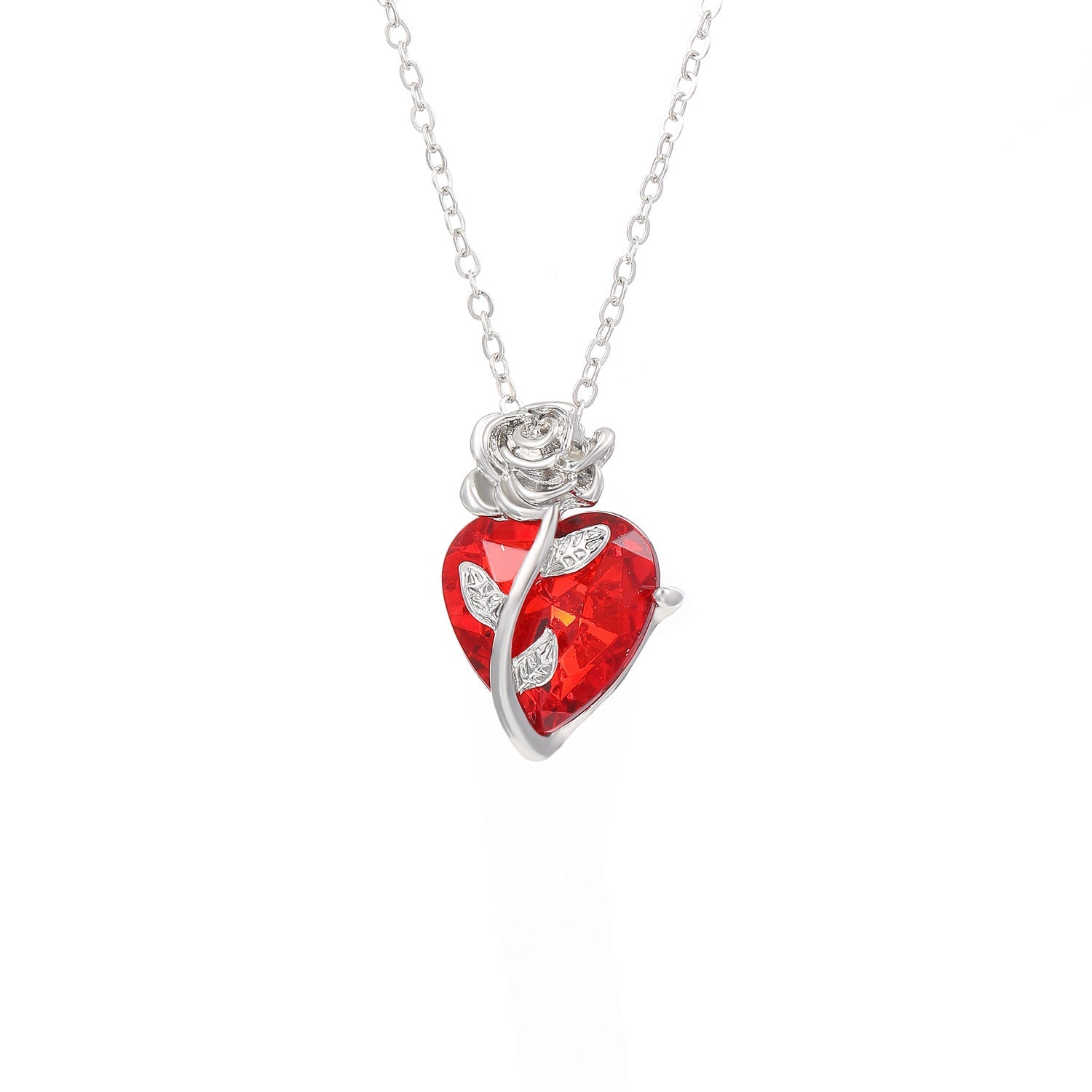 Punk Rose Love Necklace Fashion Personality Heart-shaped Clavicle Chain Pendant Necklace For Valentine's Day What Else You Got?