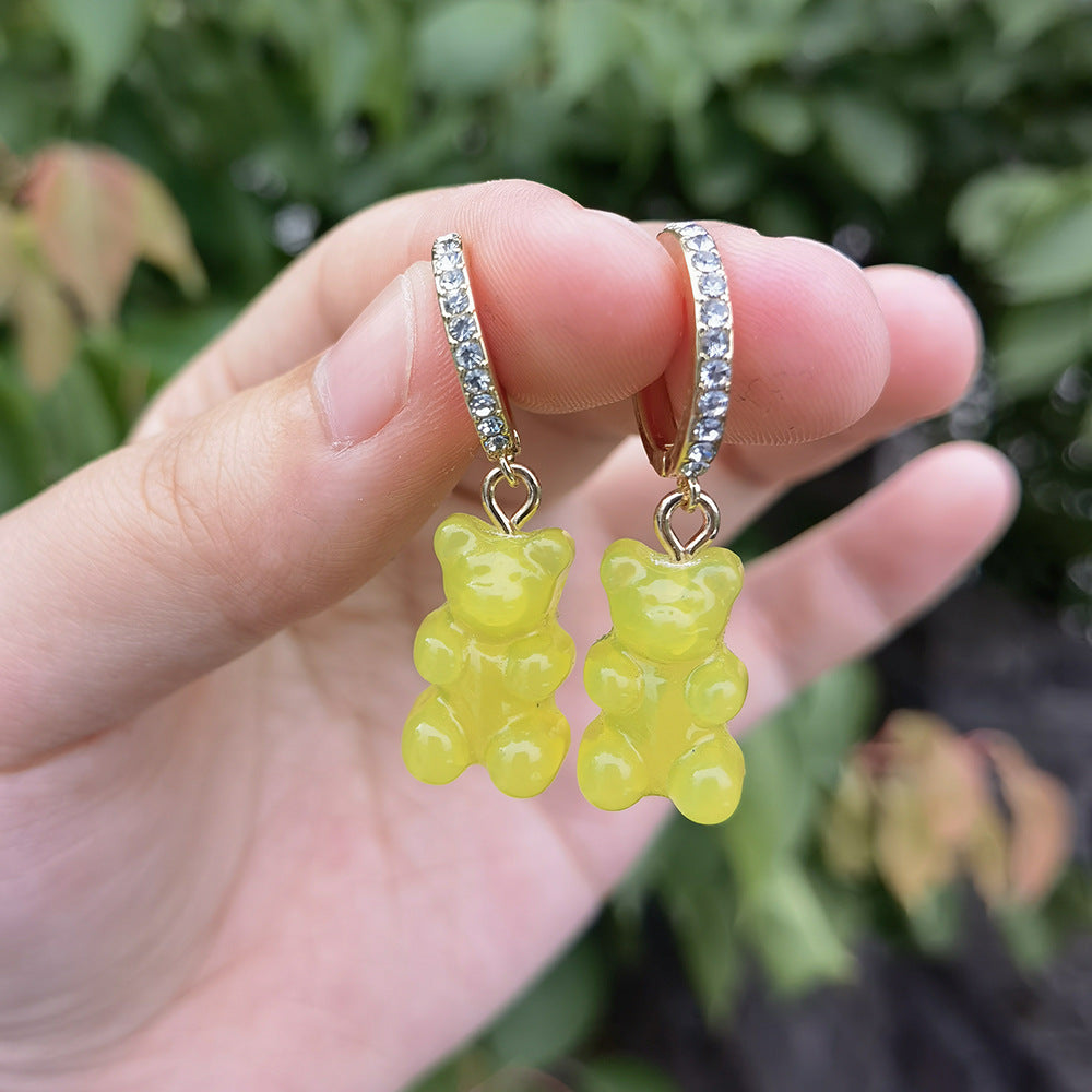 Creative Candy Color Bear Gummy Earrings What Else You Got?