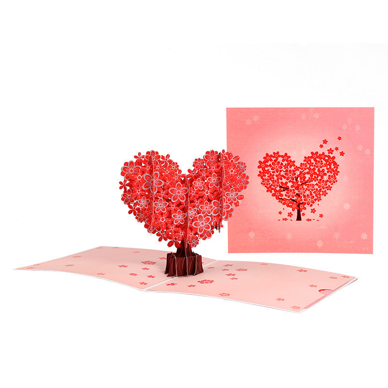 Valentine's Day Stereoscopic Greeting Cards Love Cherry Tree Paper What Else You Got?