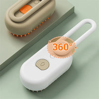 3-in-1 Electric Steam Pet Brush – Cat & Dog Grooming Brush with Massage