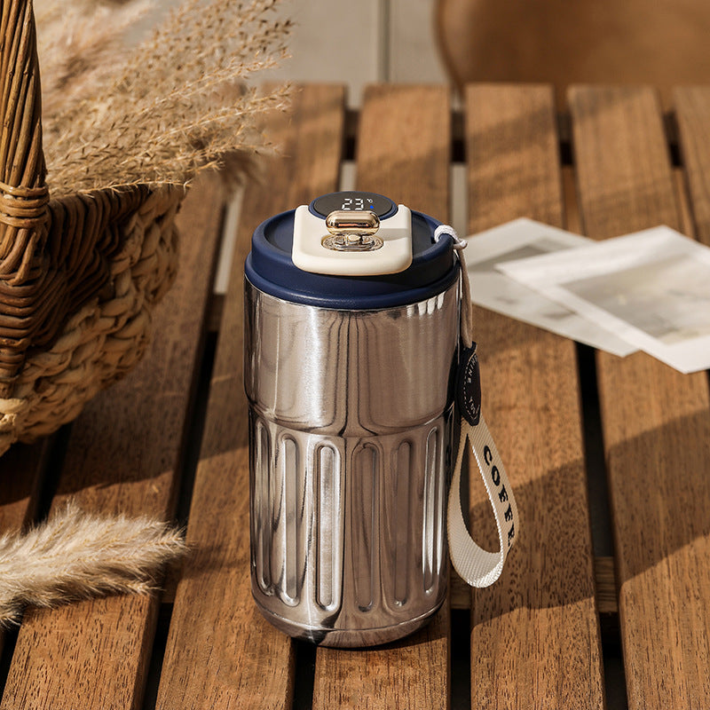 Smart Digital Thermal Bottle Portable Coffee Mug Stainless Steel Water Bottle In-Car Insulated Cup Keep Cold Vacuum Flasks 450ml What Else You Got?