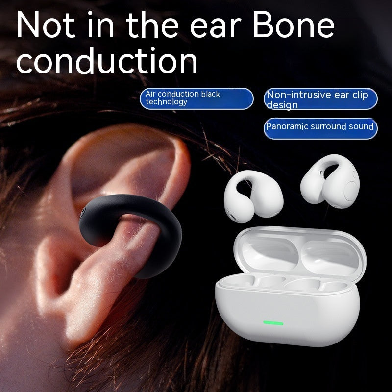 Wireless Ear Clip Bluetooth Headset TWS Comfortable Wear Not In-Ear Sports Wireless Bone Conduction 5.3 Bluetooth Headset What Else You Got?