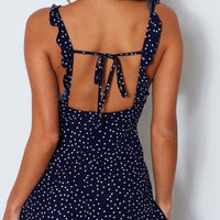 Summer Grace Polka Dot Sundress – Feminine & Flirty with V-Neck & Sleeveless Design