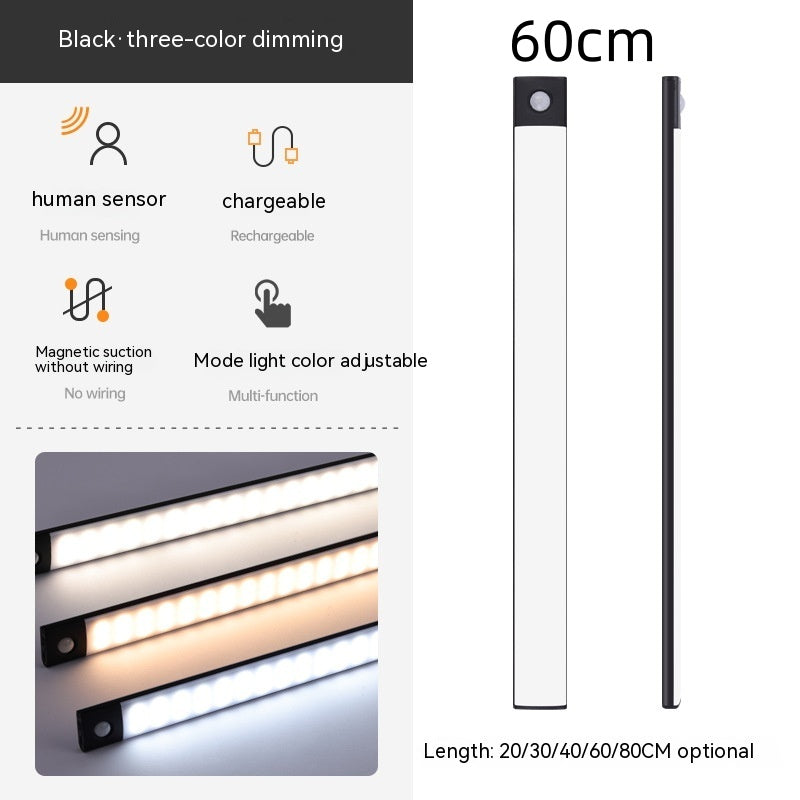 Smart Infrared Sensor Lamp Wireless Magnetic Long Cabinet Light With Rechargeable Hallway Wardrobe What Else You Got?