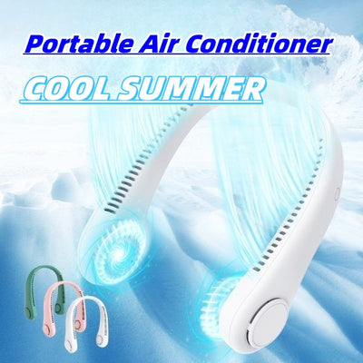Rechargeable Bladeless Hanging Neck Fan — Hands Free Portable USB Fan