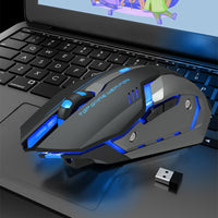 Silent Wireless Gaming Mouse – 6 Buttons | 1600 DPI | Bluetooth & 2.4G | Ergonomic Design