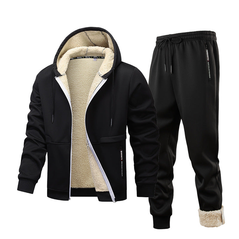 Men’s Fleece-Quilted Hoodie & Jacket Set – Comfortable Everyday Casual Wear What Else You Got?