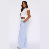 Y2K Striped High Waist Wide Leg Pants - Trendy & Comfortable Women's Pants