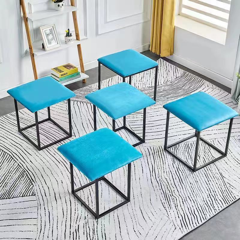 Rubik’s Cube Combination Stool – Multifunctional 5‑in‑1 Storage Ottoman with Flannel or Leather Finish What Else You Got?