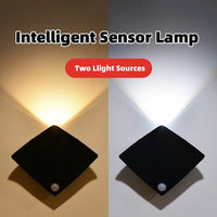Smart Motion-Sensor LED Night Light - USB Rechargeable & Wireless for Home, Bedroom & Hallway Decor