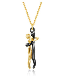 Love Hug Necklace – Unisex Couple Clavicle Chain | Valentine's Day Gift for Her & Him | Simple & Elegant Jewelry Set