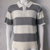 Elegant Christian-Inspired Summer Lapel Sweater for Men - Short Sleeve Fashion Wear | Stylish & Modest Design