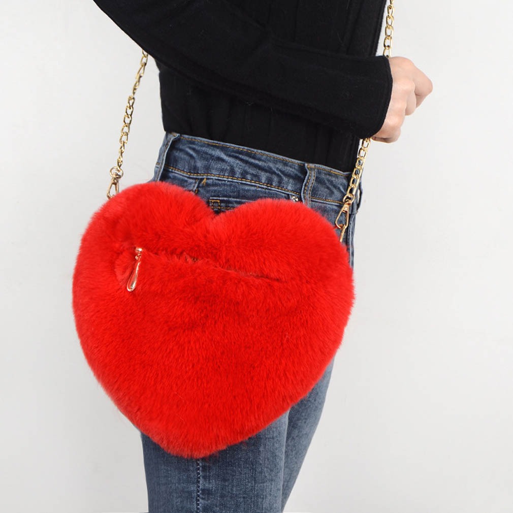 Love Bags For Women Plush Chain Shoulder Bags Valentine's Day Party Bag What Else You Got?