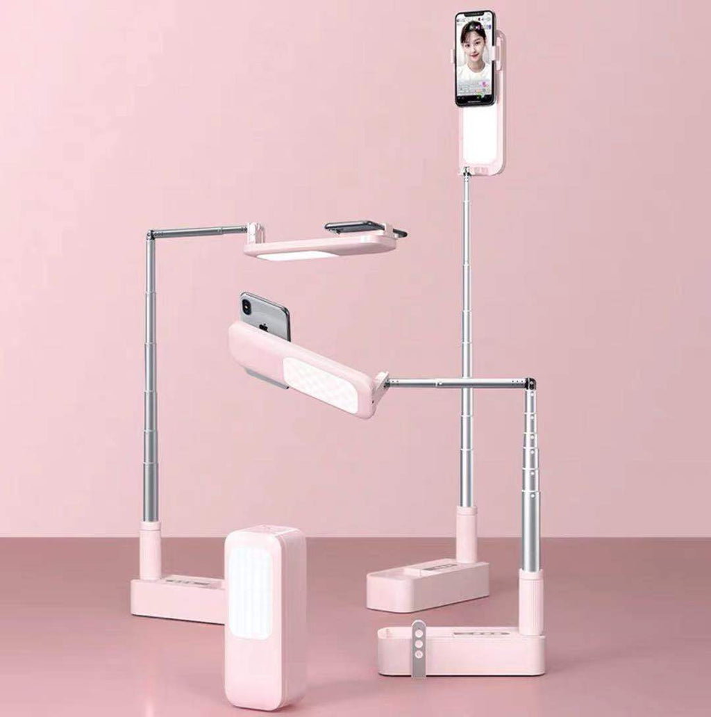 Foldable LED Phone Stand (130cm) + Bluetooth Remote — Creator‑Ready What Else You Got?