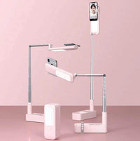 Foldable LED Phone Stand – 130 cm Tripod with Bluetooth Remote for Content Creation