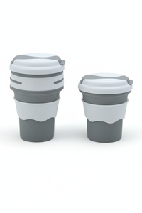 Collapsible Travel Cup Silicone – Leakproof Reusable Folding Cup for Coffee & Water