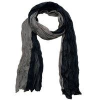 Khaki & Black Textured Crinkle Scarf – Casual Vacation & Office Scarf for Women & Men