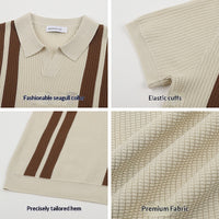 Summer Color-Block Knitted Versatile Business-Casual Shirt