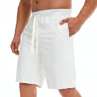Men's Drawstring Capri Joggers – Plus Size Casual Beach Pants