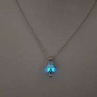 Glow-in-the-Dark Tree of Life Necklace – Luminous Hollow Pendant 45 cm