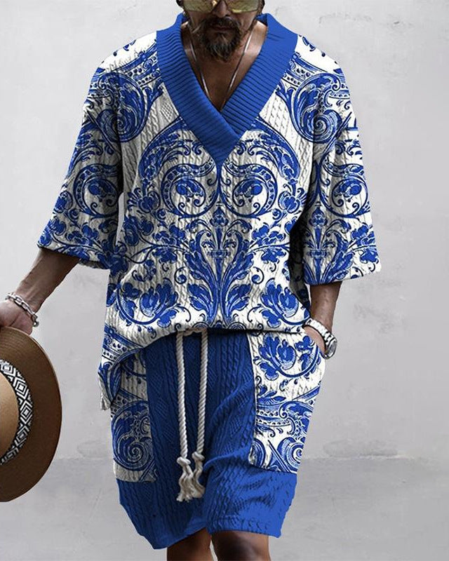 Loose Casual Short Sleeve Two‑Piece Suit – Summer Top & Shorts Set (Polyester, S–4XL) What Else You Got?