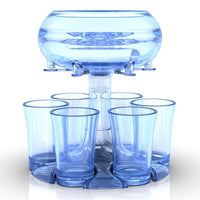 6-Shot Glass Dispenser – Party Drink Serving Stand with Glasses