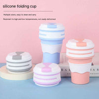 Collapsible Travel Cup Silicone – Leakproof Reusable Folding Cup for Coffee & Water