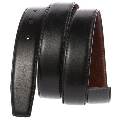 Unisex Cowhide Leather Belt – Two-Layer Pin Buckle Belt