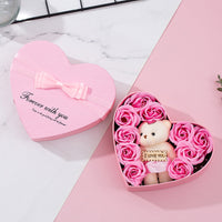 Heart-Shaped Rose Soap Flowers Gift Box – Perfect Valentine’s Day, Christmas, Mother’s Day & Birthday Gift