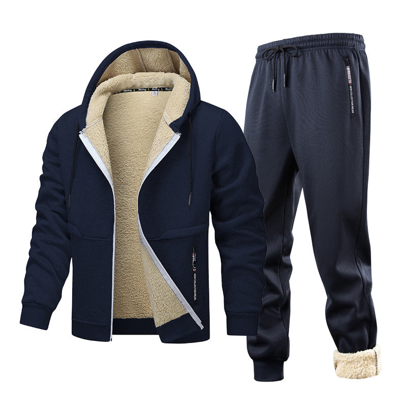 Men’s Fleece-Quilted Hoodie & Jacket Set – Comfortable Everyday Casual Wear What Else You Got?