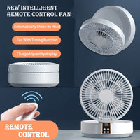 Rechargeable Ceiling Fan with Remote & Night Light – Portable USB Folding Fan