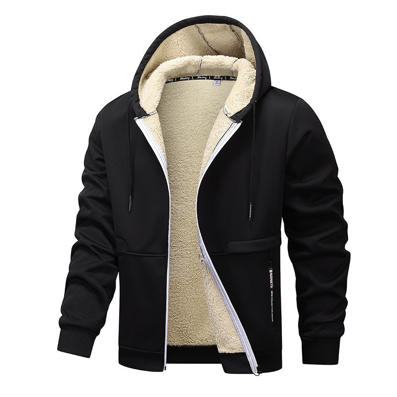 Casual Hoodies For Men Heavyweight Fleece Sweatshirt Winter Thick Sherpa Lined Hooded Zipper Jacket Thick Streetwear Coats What Else You Got?