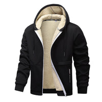 Heavenly Comfort Men's Heavyweight Fleece Hoodie - Thick Sherpa Lined Winter Jacket with Zipper