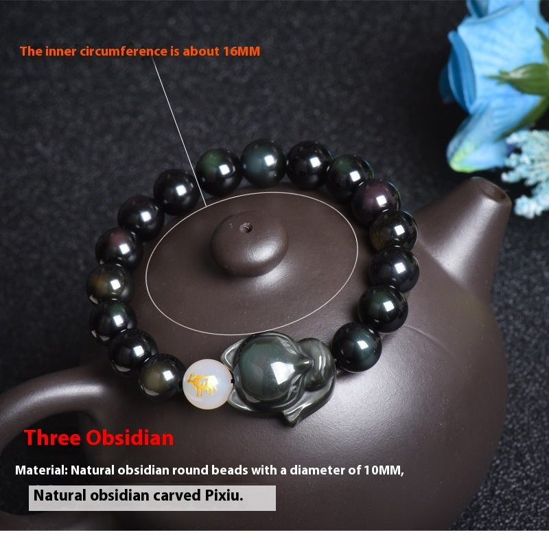 Natural Obsidian Bracelet Zodiac Guardian What Else You Got?