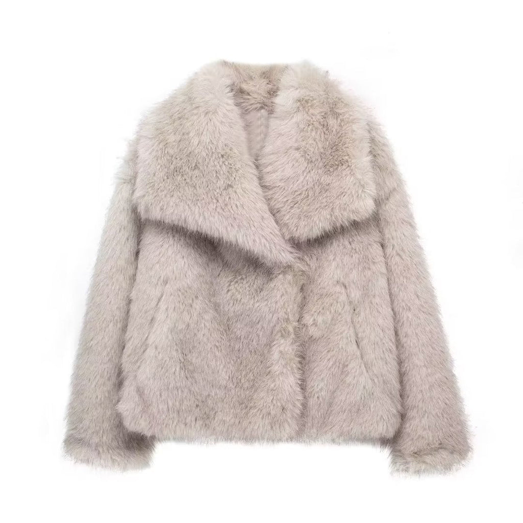 Fluffy Warm Plush Lapel Coat What Else You Got?