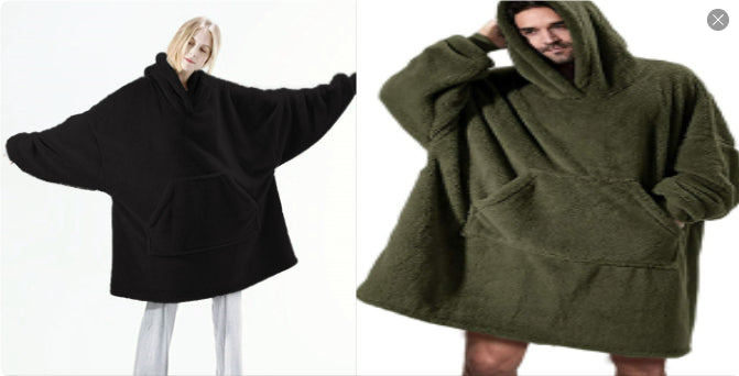 Oversized Wearable Blanket Hoodie – Double-Sided Fleece Sweatshirt with Big Pocket What Else You Got?