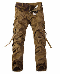 Men's Multi-Pocket Cargo Pants - Durable & Stylish Washed Cargo Trousers - Perfect for Outdoor & Workwear