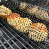 Rolling Grill Basket – Stainless Steel Rotating BBQ Basket for Meat & Vegetables