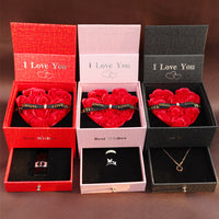 Elegant Double Life Rose Jewelry Gift Box Set - Perfect for Christian Gifts