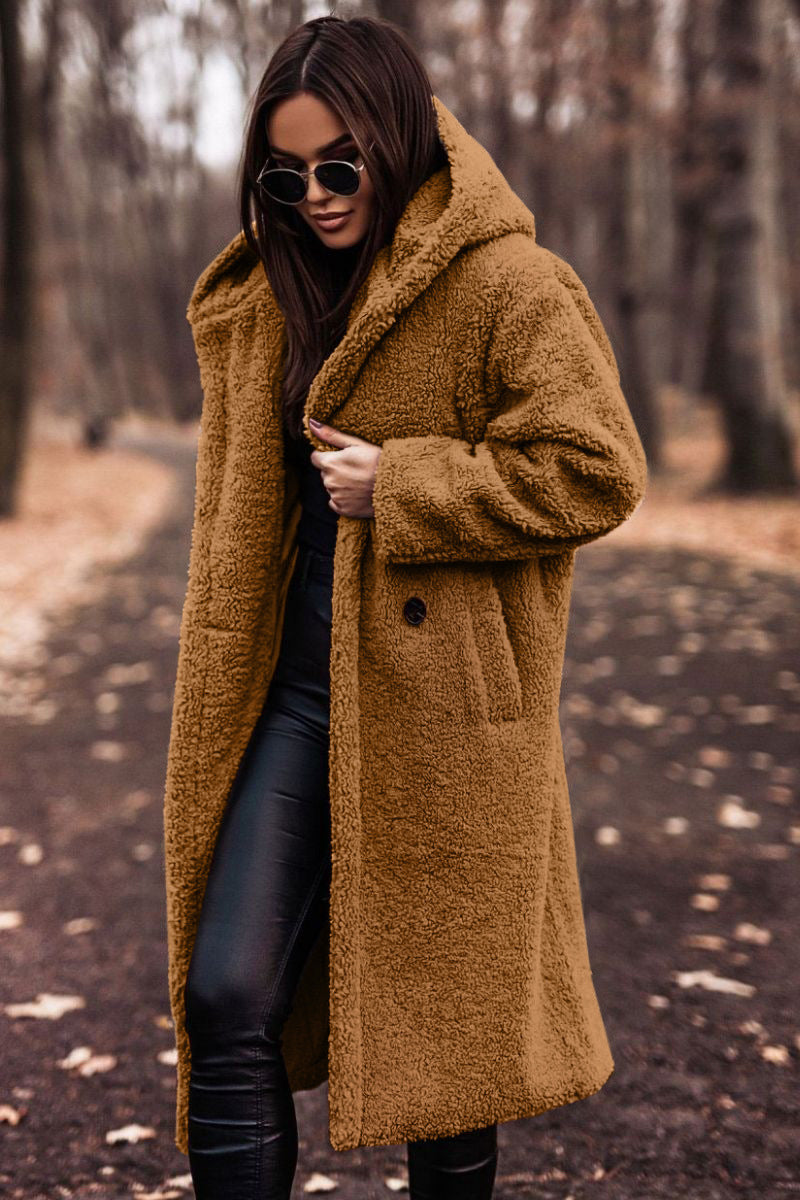 Autumn Winter Fashion Elegant Long Coat Woman Plush Warm Faux Fleece Coat Women Teddy Jacket Female Teddy Coat Outwear Ladies What Else You Got?