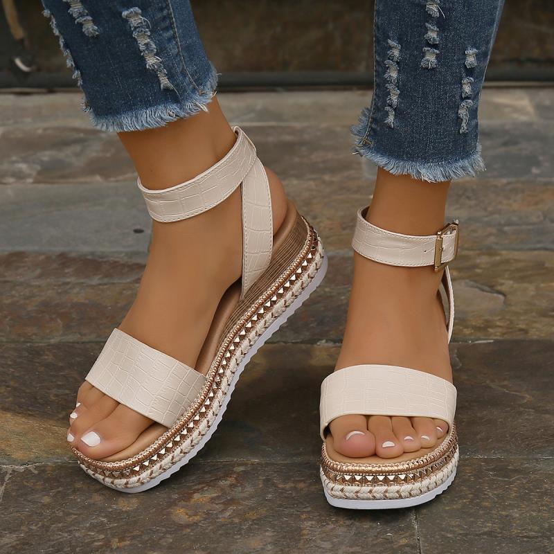 Summer Sandals Buckle Strap Hemp Wedges Platform Peep Toe Shoes Women What Else You Got?