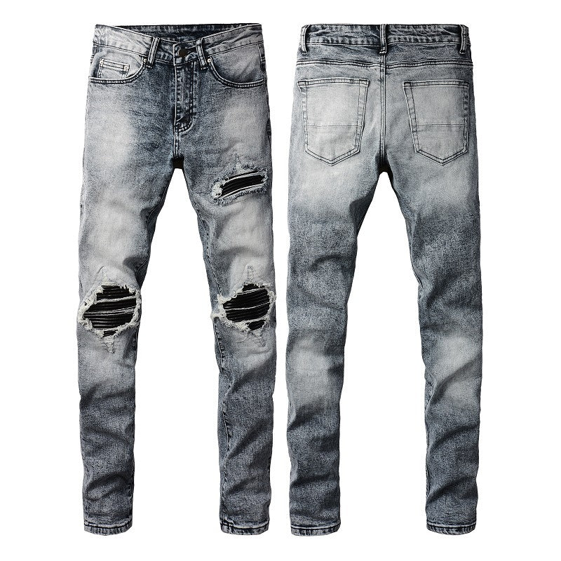 Men’s American Retro Jeans – Mid‑Waist Slim Pencil Denim Pants with Medium Stretch (Sizes 28–40) What Else You Got?