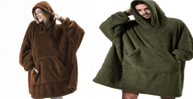 Oversized Wearable Blanket Hoodie – Double-Sided Fleece Sweatshirt with Big Pocket What Else You Got?
